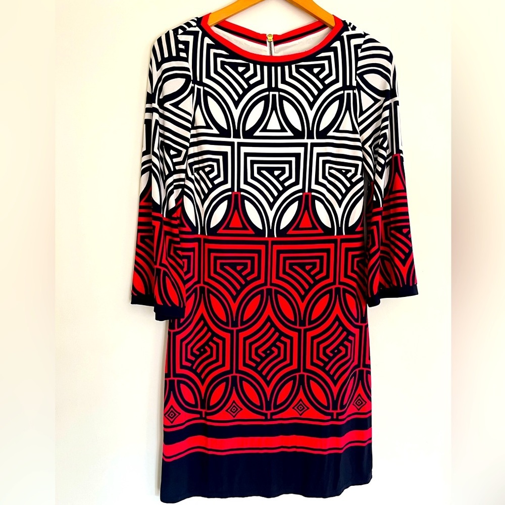 ✅ Eliza J patterned shift dress